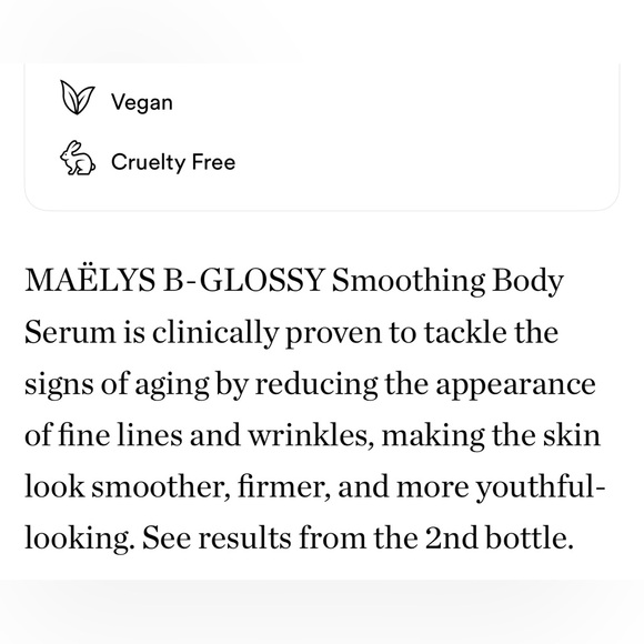 Maelys B-Glossy Smoothing Body Serum 🦵🏼💪🏼  NEW IN BOX B GLOSSY - Picture 9 of 12